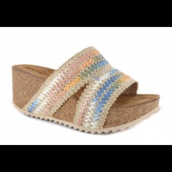 Trust Pastel Multi Stripe Wedge - Picture 2 of 2